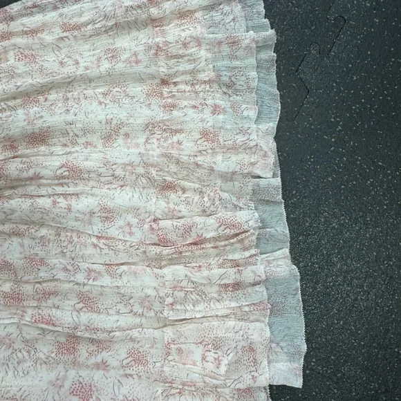 Allsaints Annie Lanai Ruffled Pink Floral Mini Dress - Picture 6 of 8